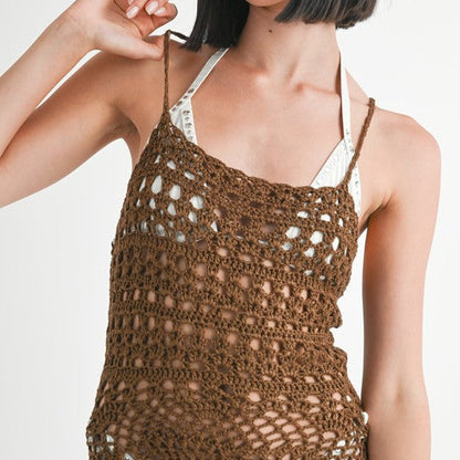 Seaside Crochet Mini Dress