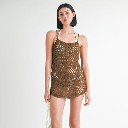 Seaside Crochet Mini Dress