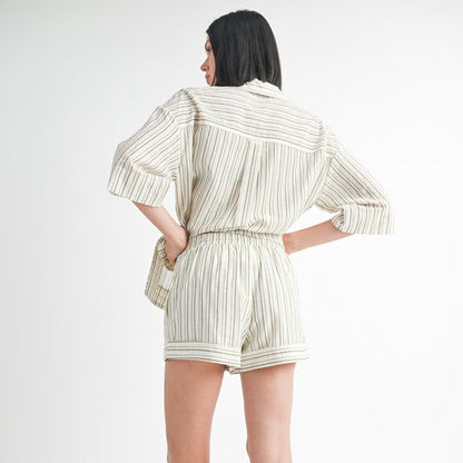 Nautical Breeze Striped Shorts