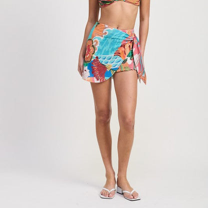 Breezy Bloom Wrap Shorts
