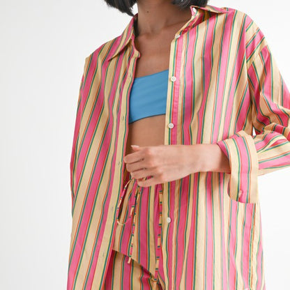 Sunrise Stripe Oversized Shirt