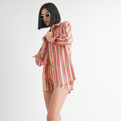 Sunrise Stripe Oversized Shirt