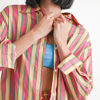 Sunrise Stripe Oversized Shirt