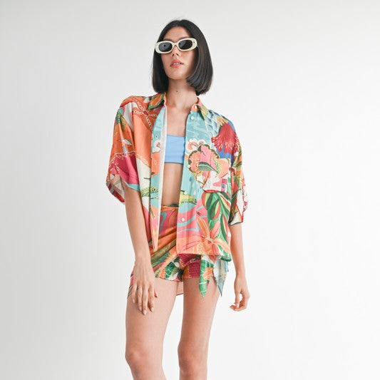 Tropical Breeze Oversized Shirt