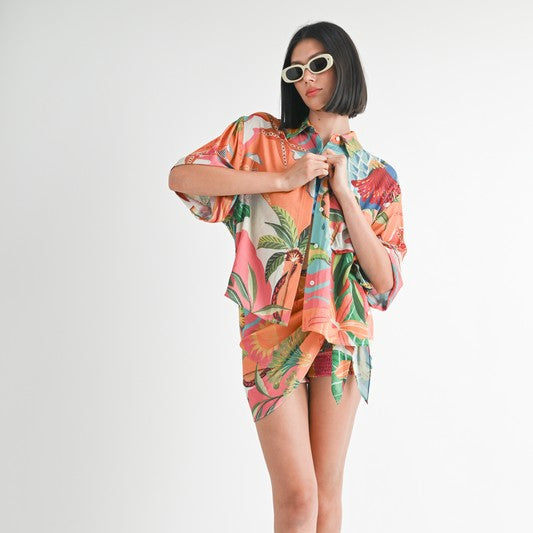 Tropical Breeze Oversized Shirt