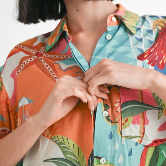 Tropical Breeze Oversized Shirt