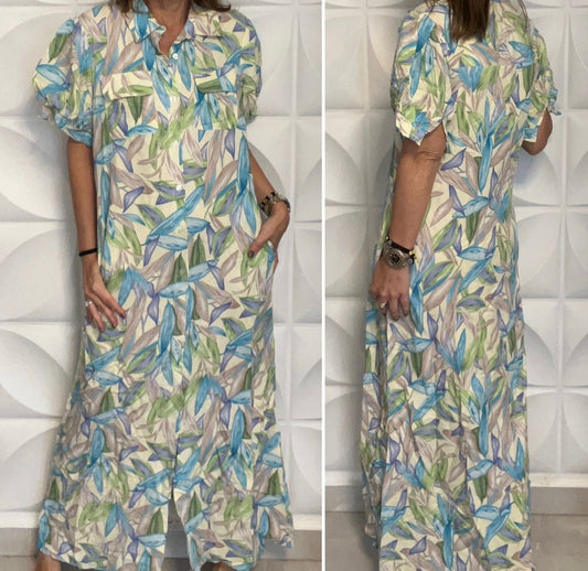 Breezy Botanical Maxi Dres