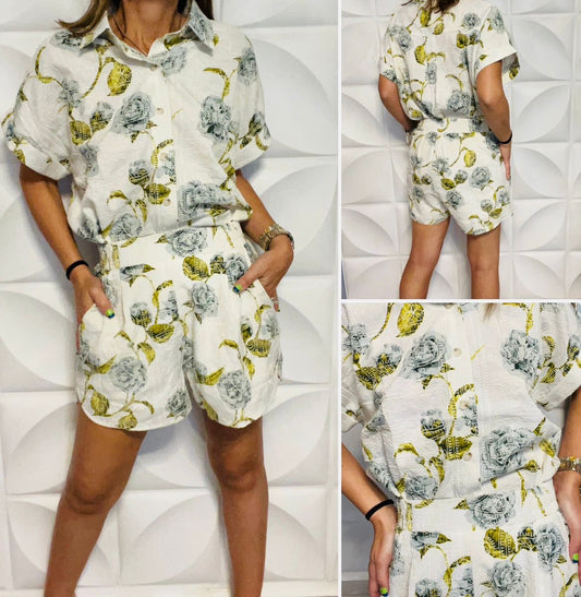 Jardín en Flor Embroidered Co-ord Set