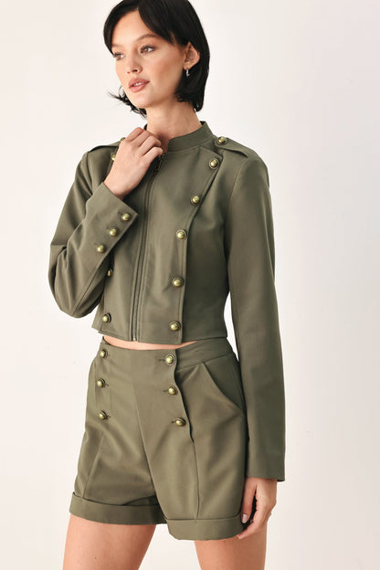 Commander Cropped Jacket