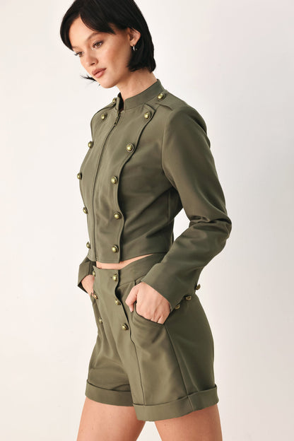Commander Cropped Jacket