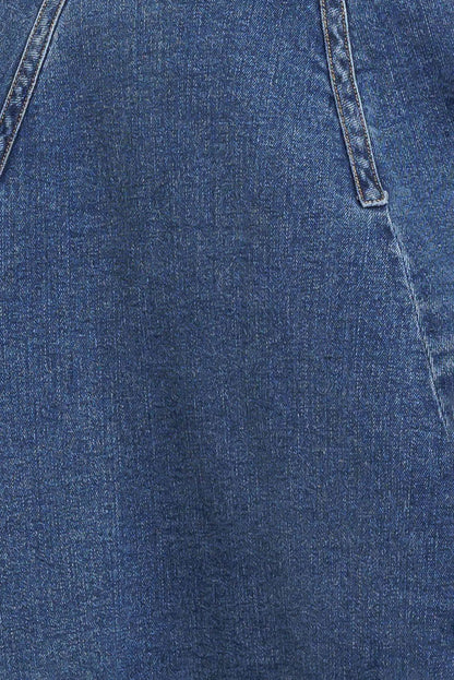 Cowboy Denim Midi Skirt