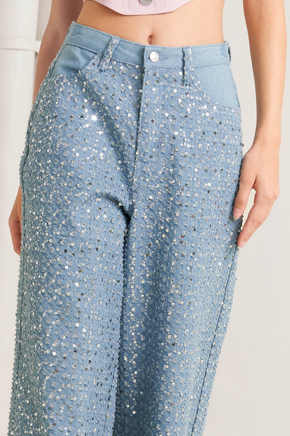 Festival Sunset Sequin Jeans