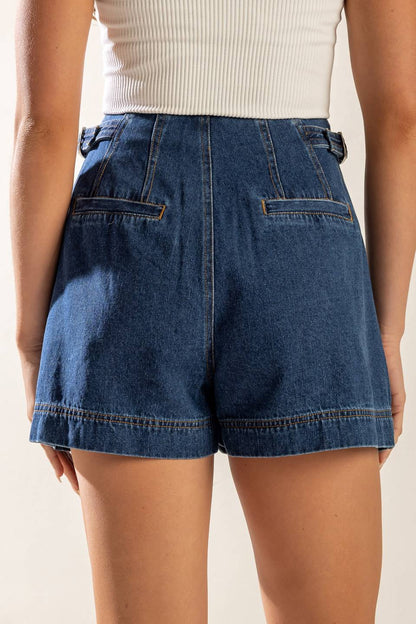 Vintage Cinch Paperbag Denim Shorts
