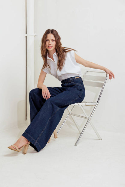 Carpenter Chic Wide-Leg Jeans