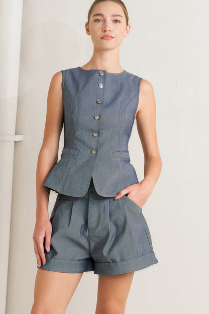 Academy Belted Tab Shorts