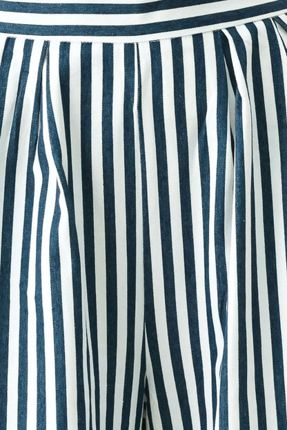 Marina Striped Wide-Leg Pants