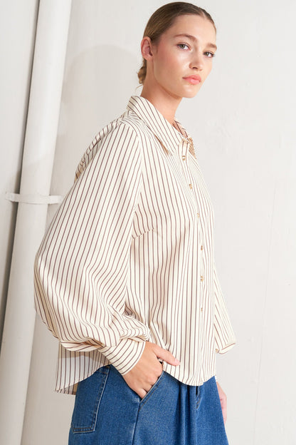 Classic Pinstripe Button Down Shirt