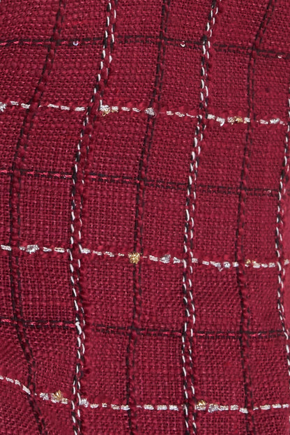 Bordeaux Tweed Peplum Cami