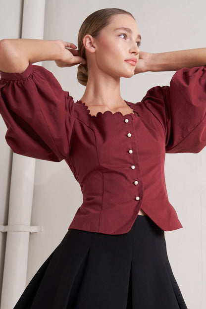 Victorian Romance Puff Sleeve Blouse