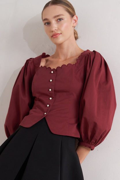 Victorian Romance Puff Sleeve Blouse