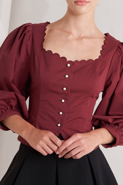 Victorian Romance Puff Sleeve Blouse