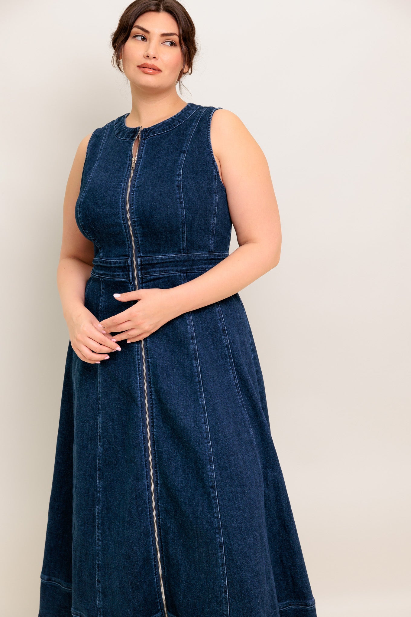 Sunday Brunch Denim Midi Dress
