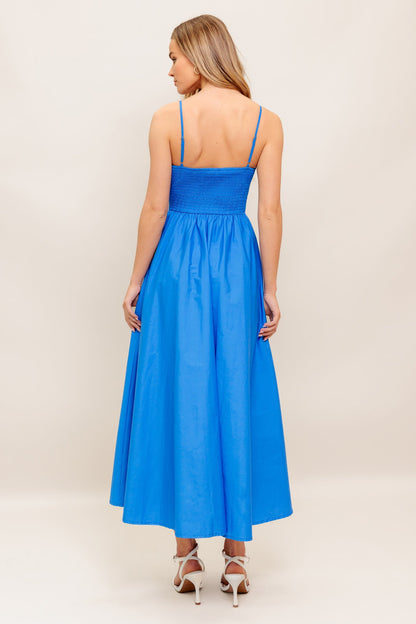 Azure Enchantment Corset Midi Dress