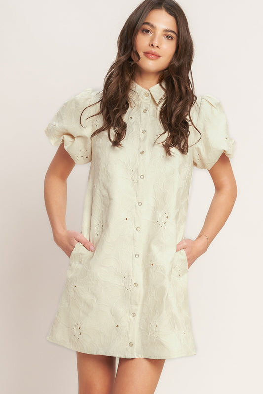 Garden Eyelet Mini Dress