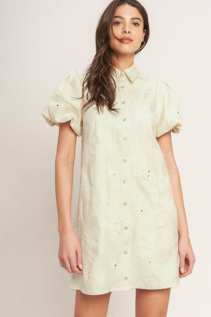 Garden Eyelet Mini Dress