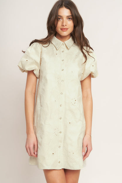 Garden Eyelet Mini Dress