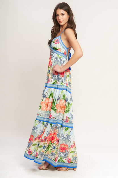 Tropical Paradise Tiered Maxi Dress