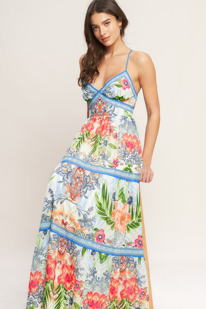 Tropical Paradise Tiered Maxi Dress