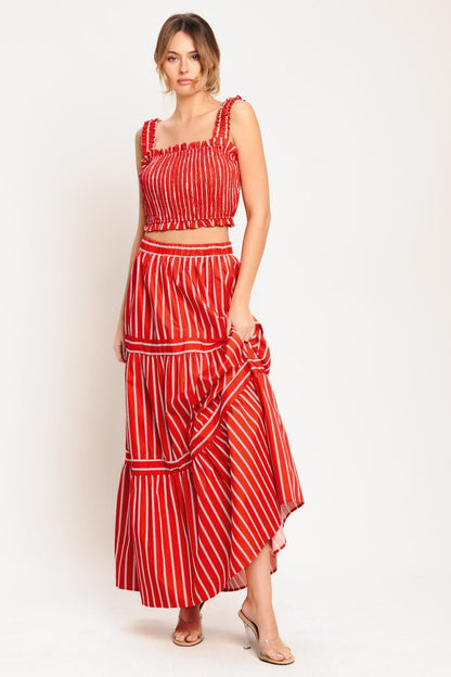 Boardwalk Bliss Tiered Maxi Skirt