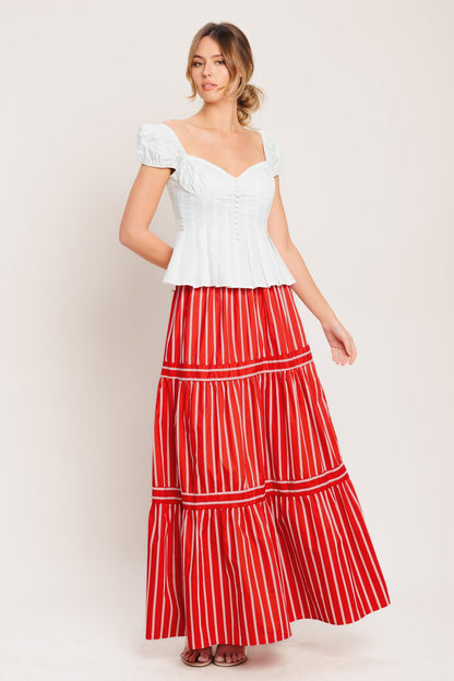 Boardwalk Bliss Tiered Maxi Skirt