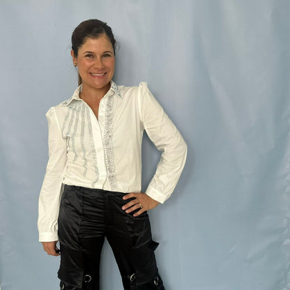 Rhinestones & Pearls Top