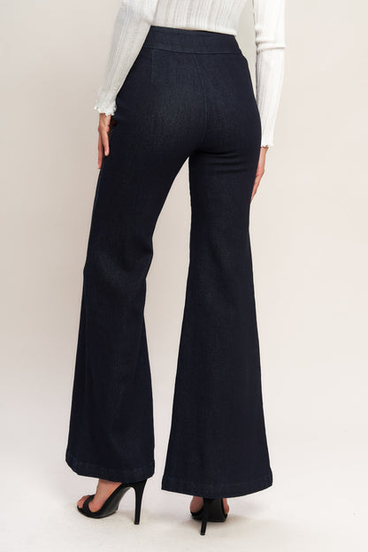 Classic Denim Wide-Leg Trousers