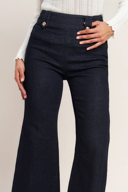 Classic Denim Wide-Leg Trousers