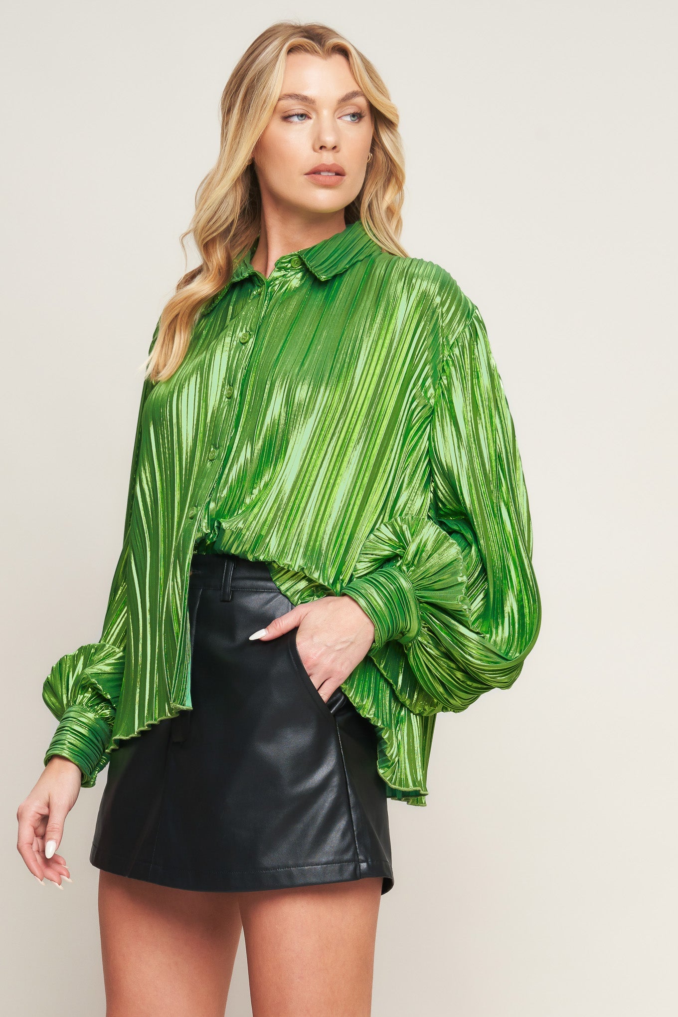 New Year's Eve Metallic Blouse