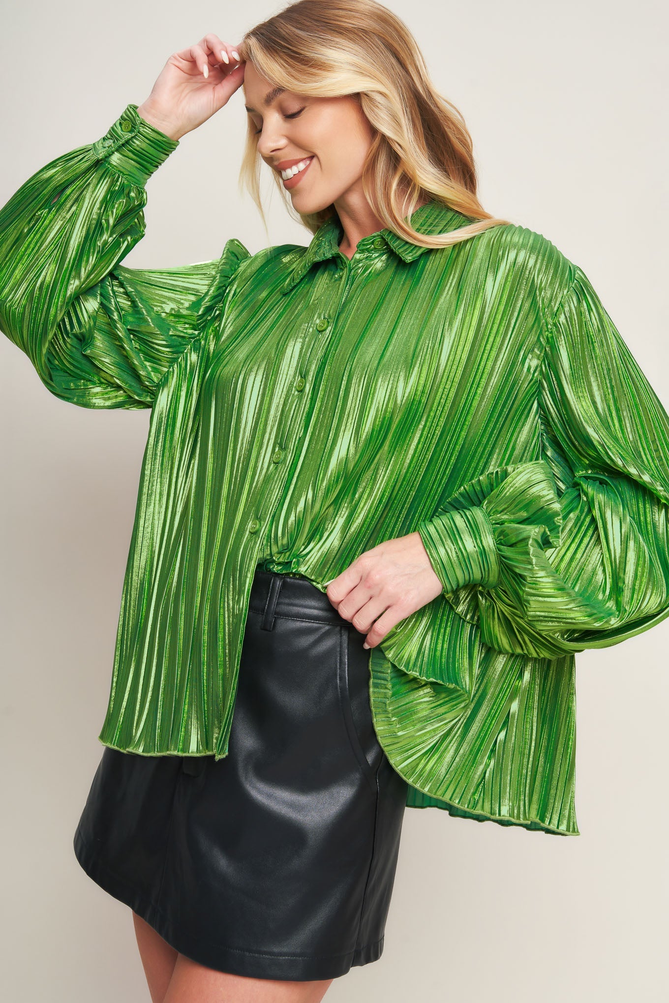 New Year's Eve Metallic Blouse