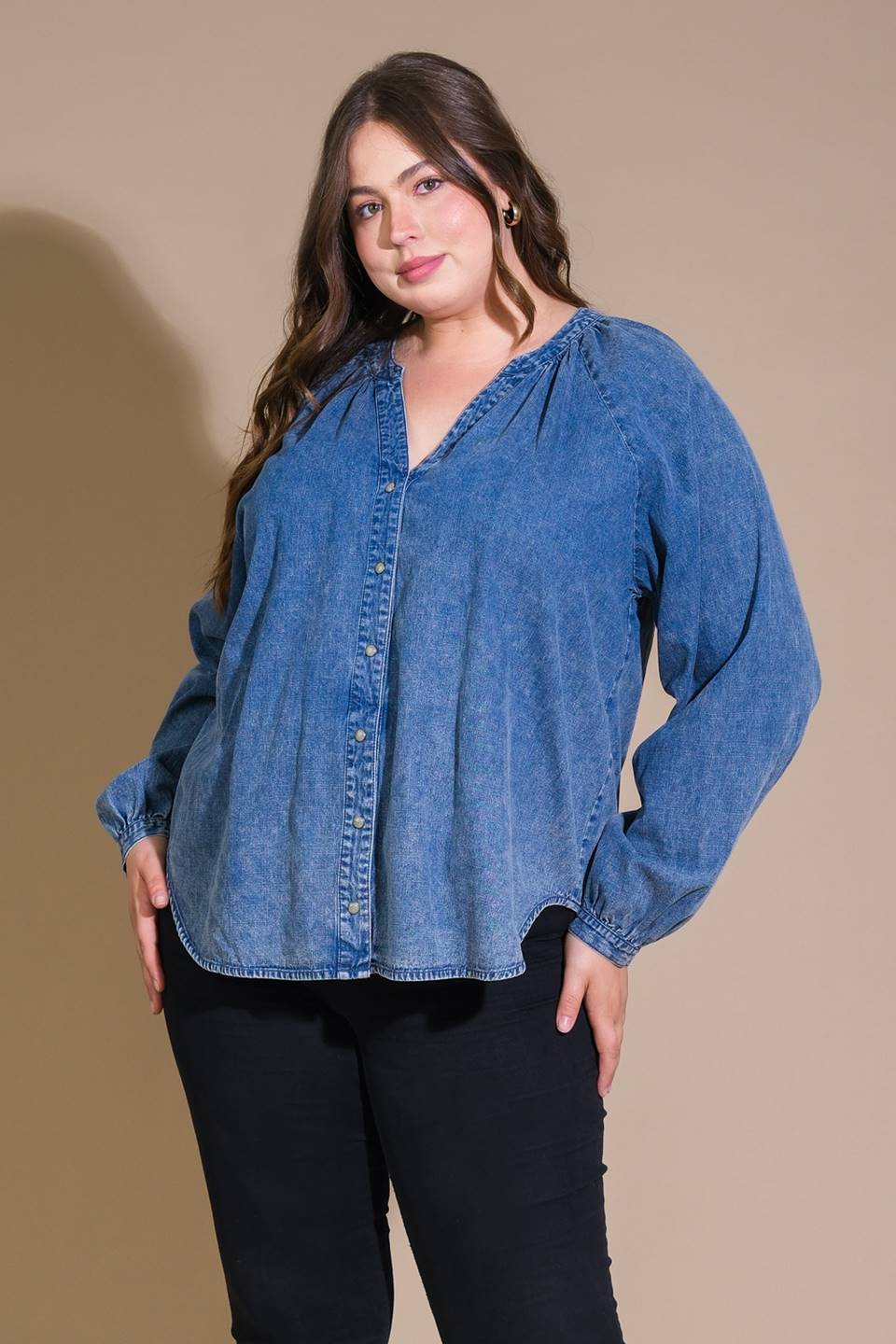 Everyday Denim Blouse