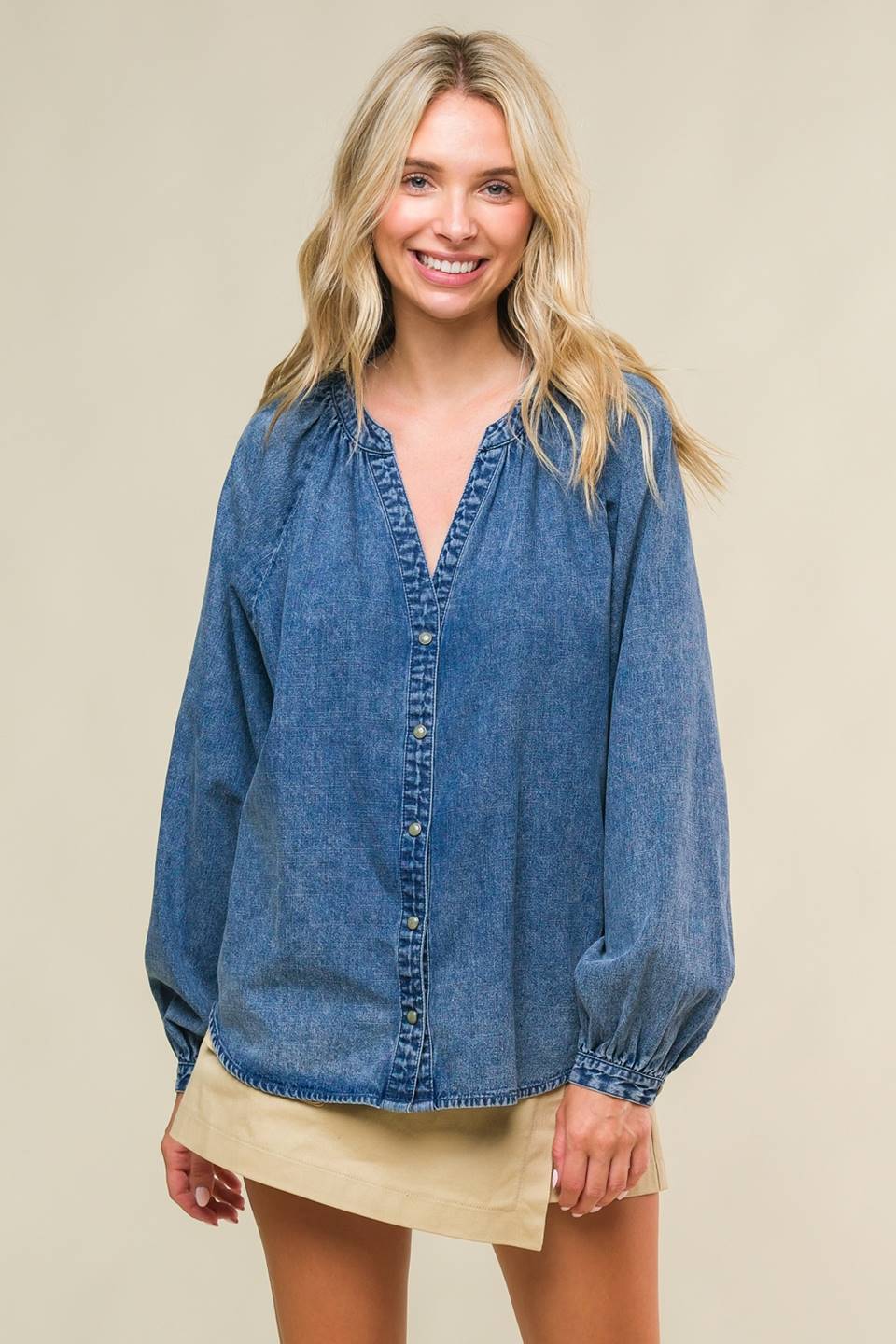 Everyday Denim Blouse