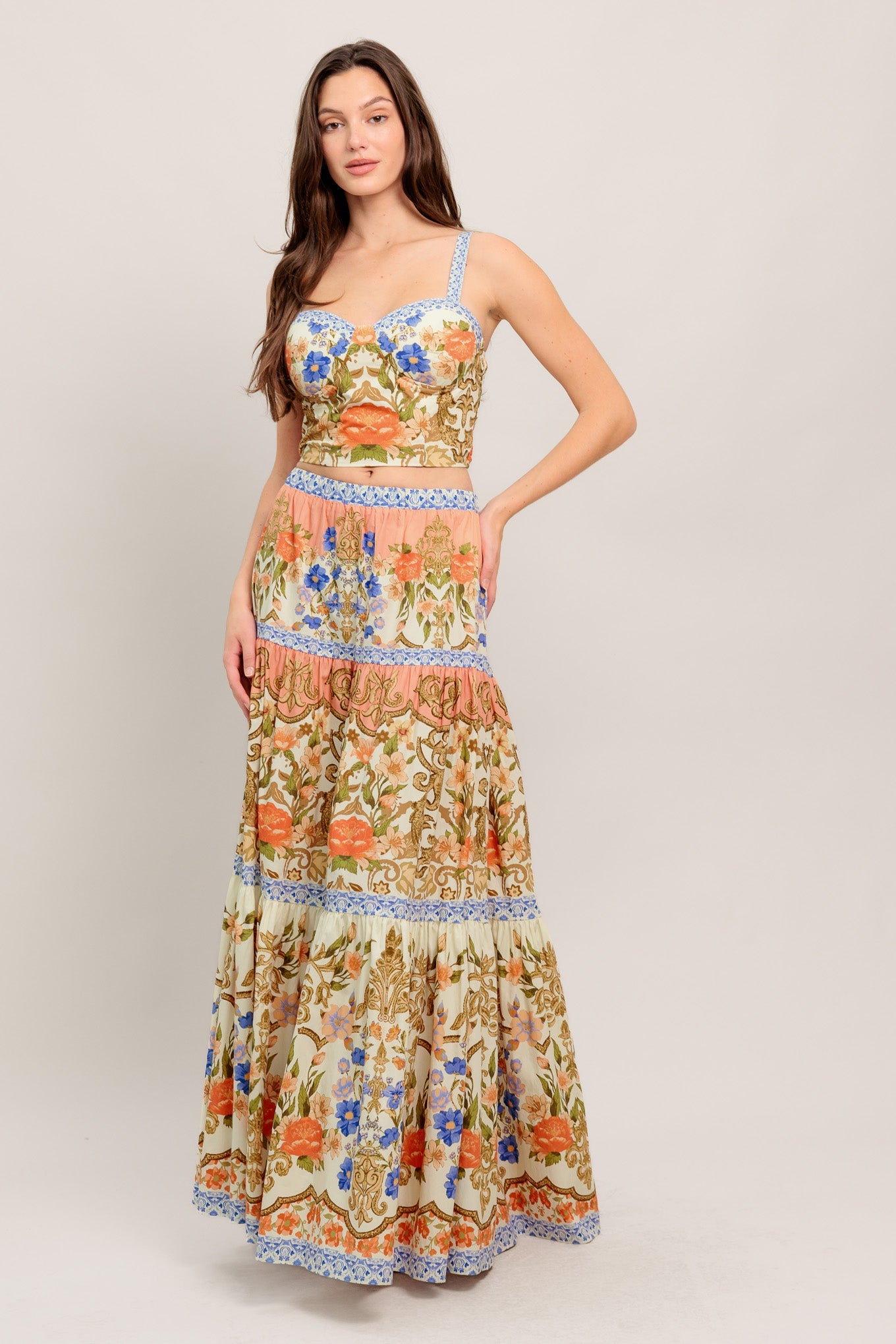 Villa Romance Bustier & Maxi Skirt Set