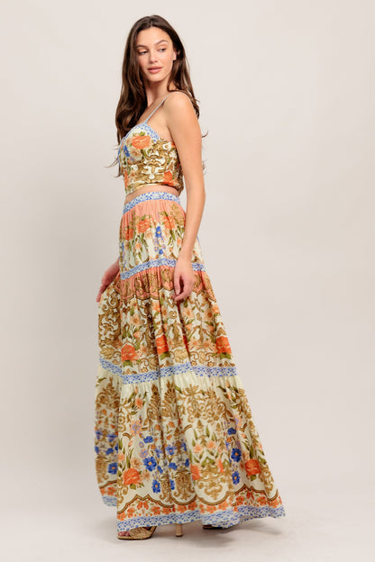 Villa Romance Bustier & Maxi Skirt Set