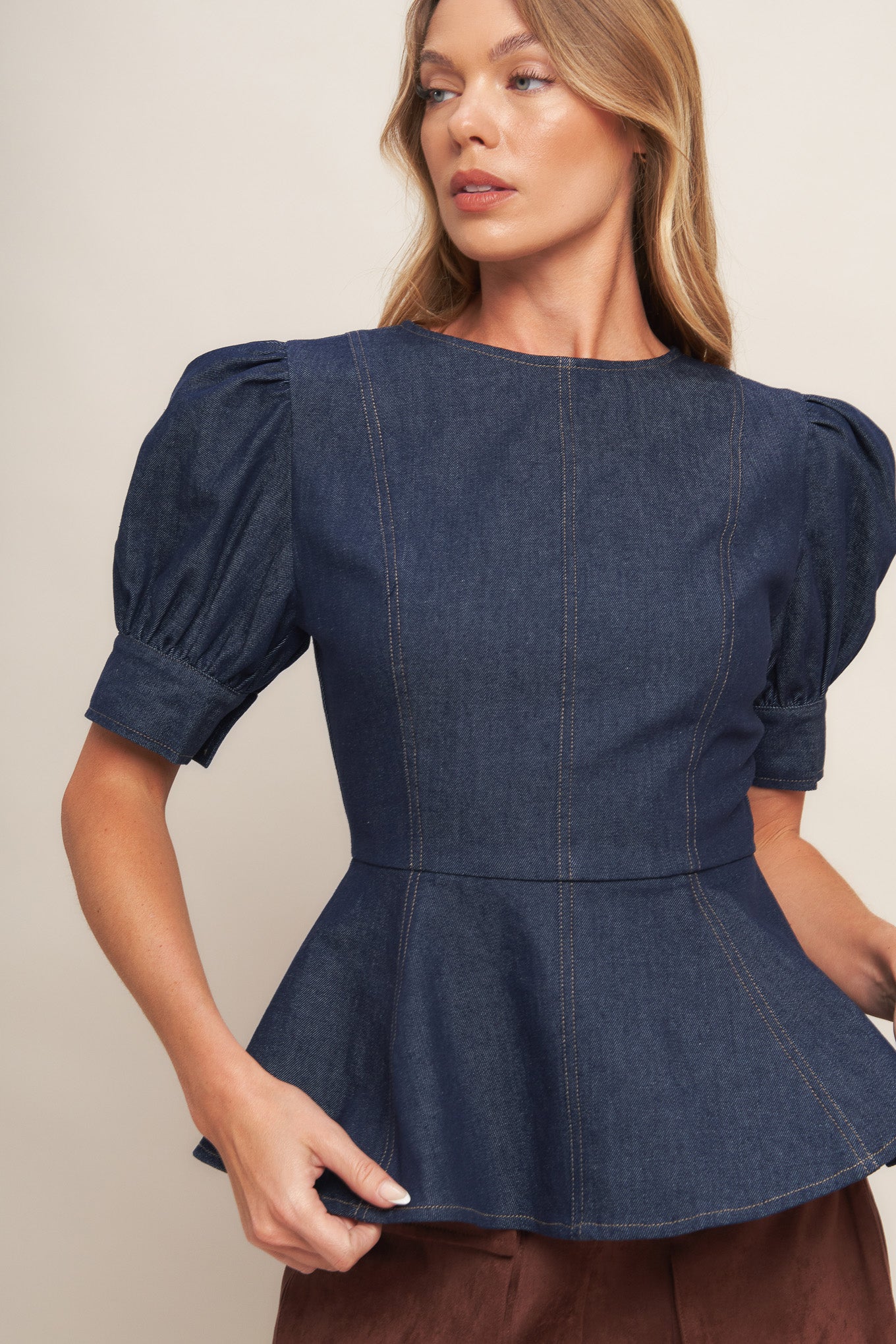 Classic edge denim top