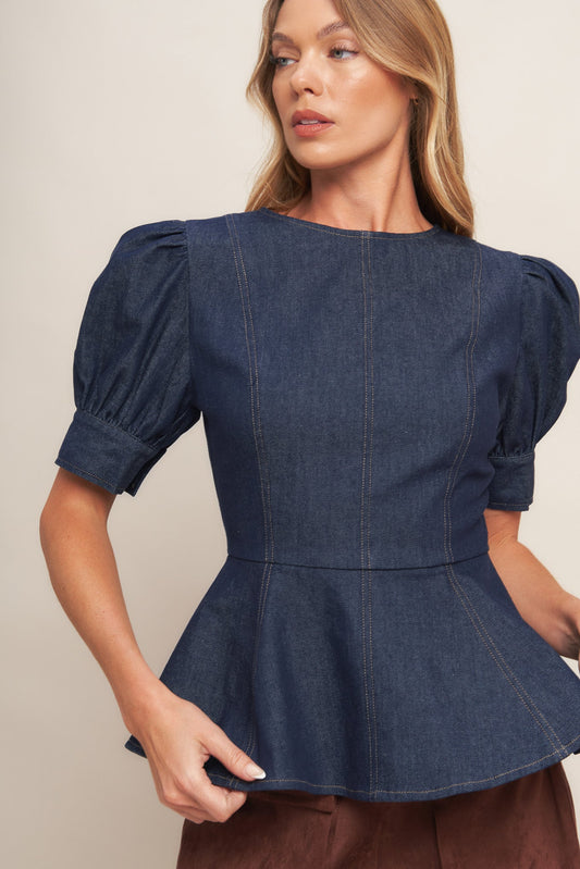 Classic edge denim top