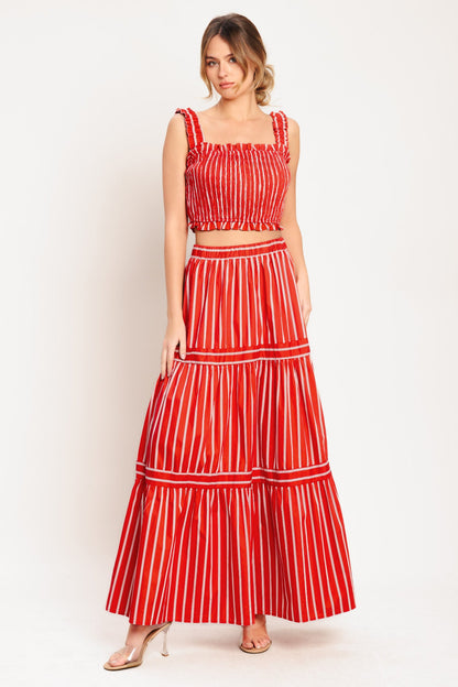 Boardwalk Bliss Smocked Crop Top