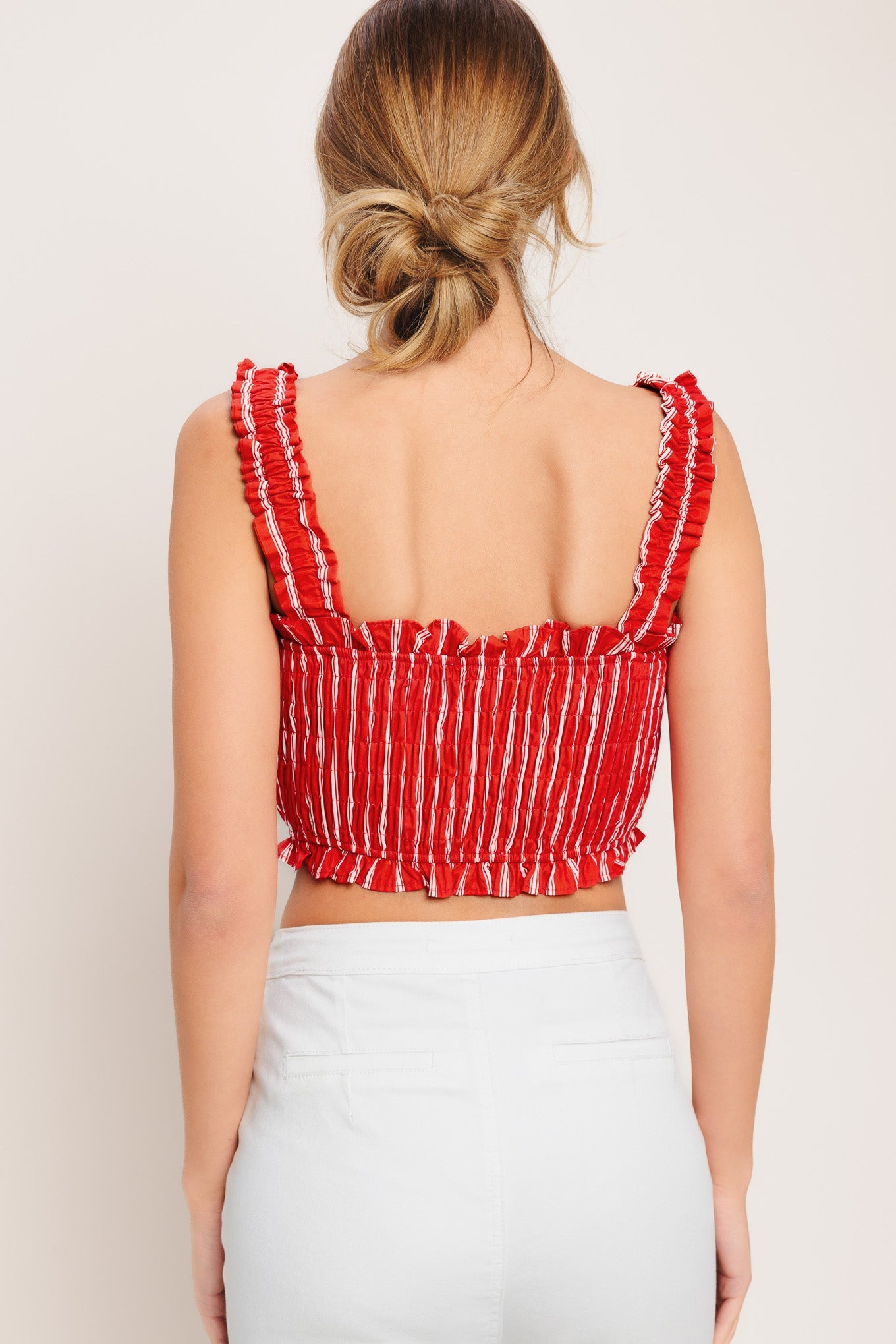Boardwalk Bliss Smocked Crop Top