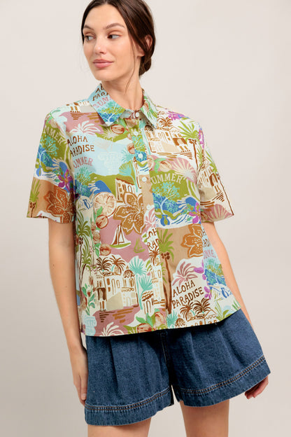 Paradise Postcard Resort Shirt