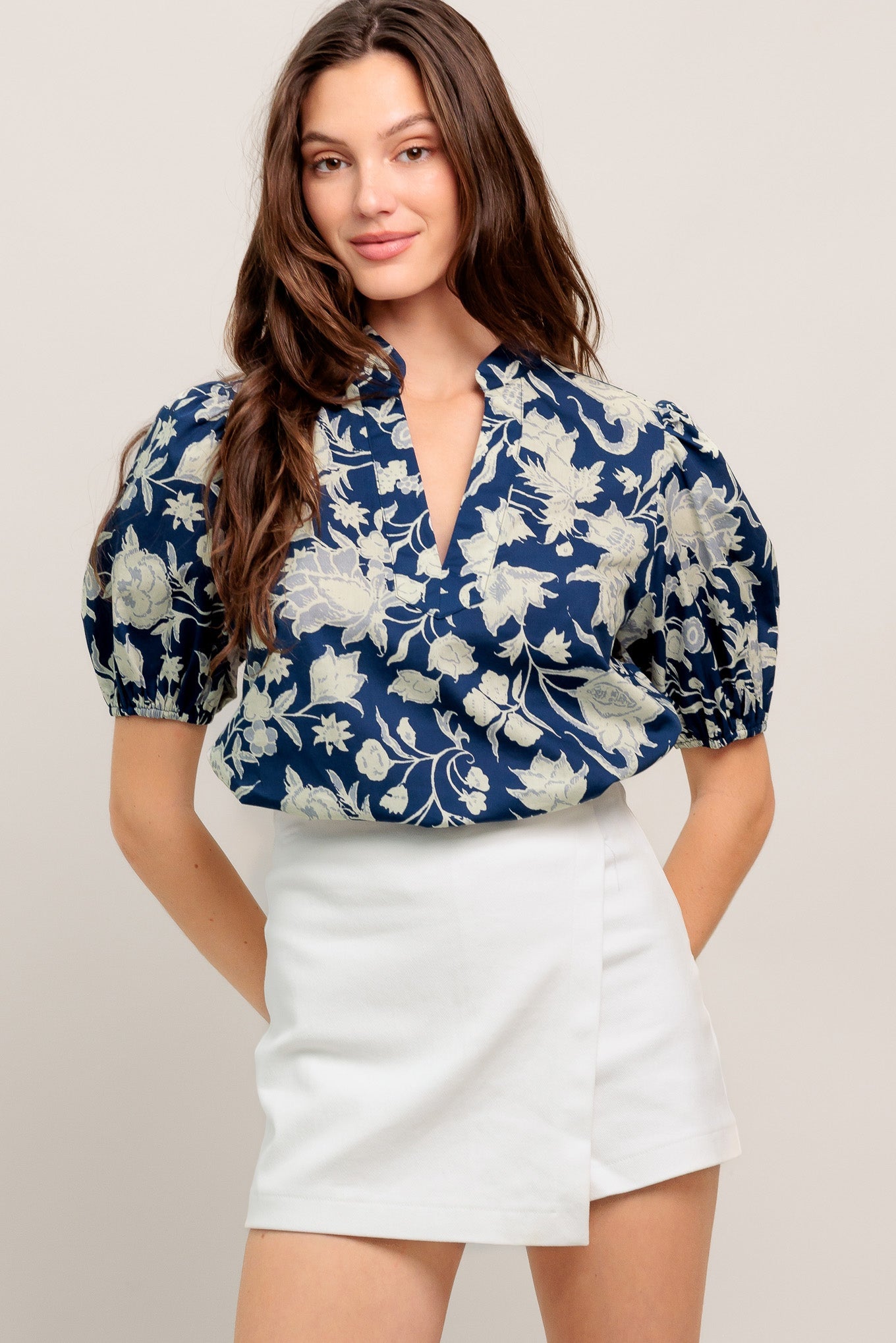 Midnight Garden Collar Blouse