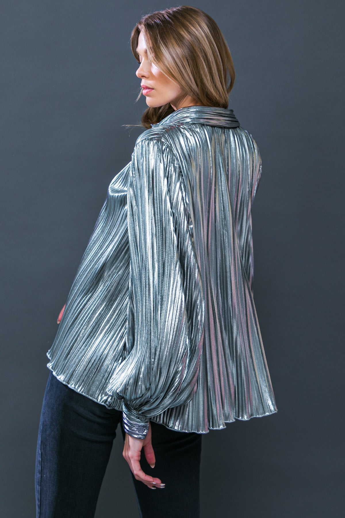 New Year's Eve Metallic Blouse